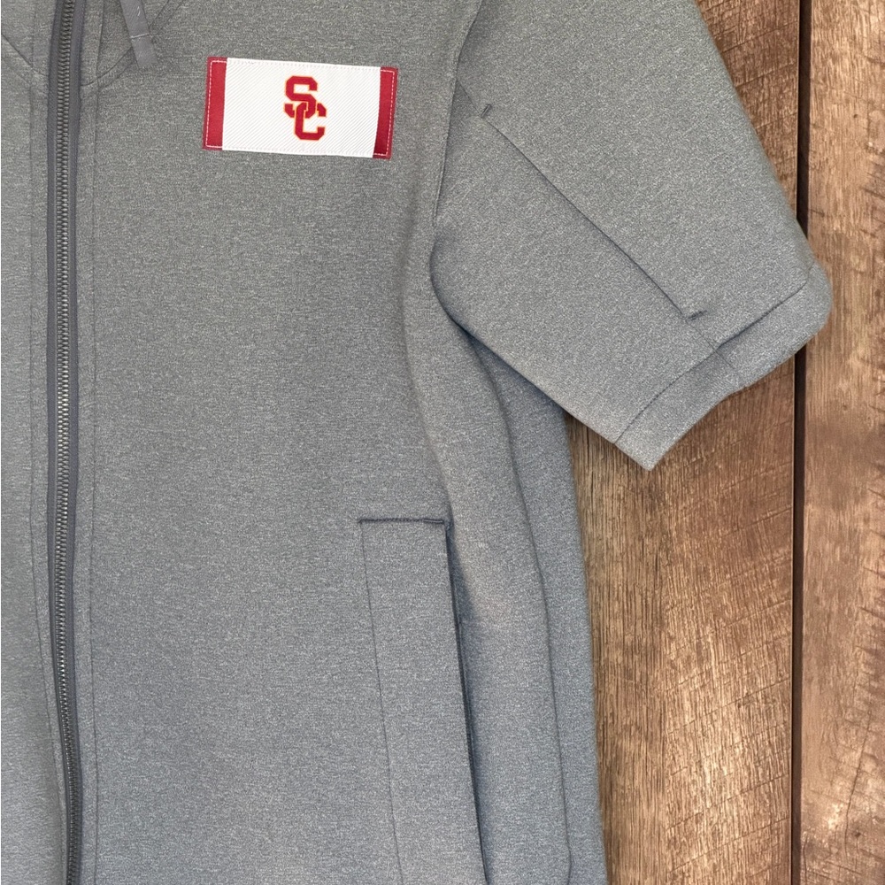 Nike Gray Hooded Jacket with Red Accents - Picture 3 of 7